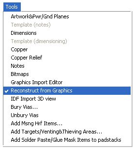 Tools menu