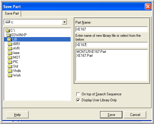 User Library Parts