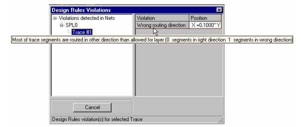 Design Rule Violations window