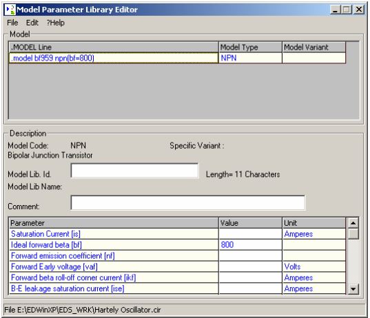 Model Parameter Editor