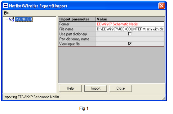 Netlist/ Wirelist Export & Import